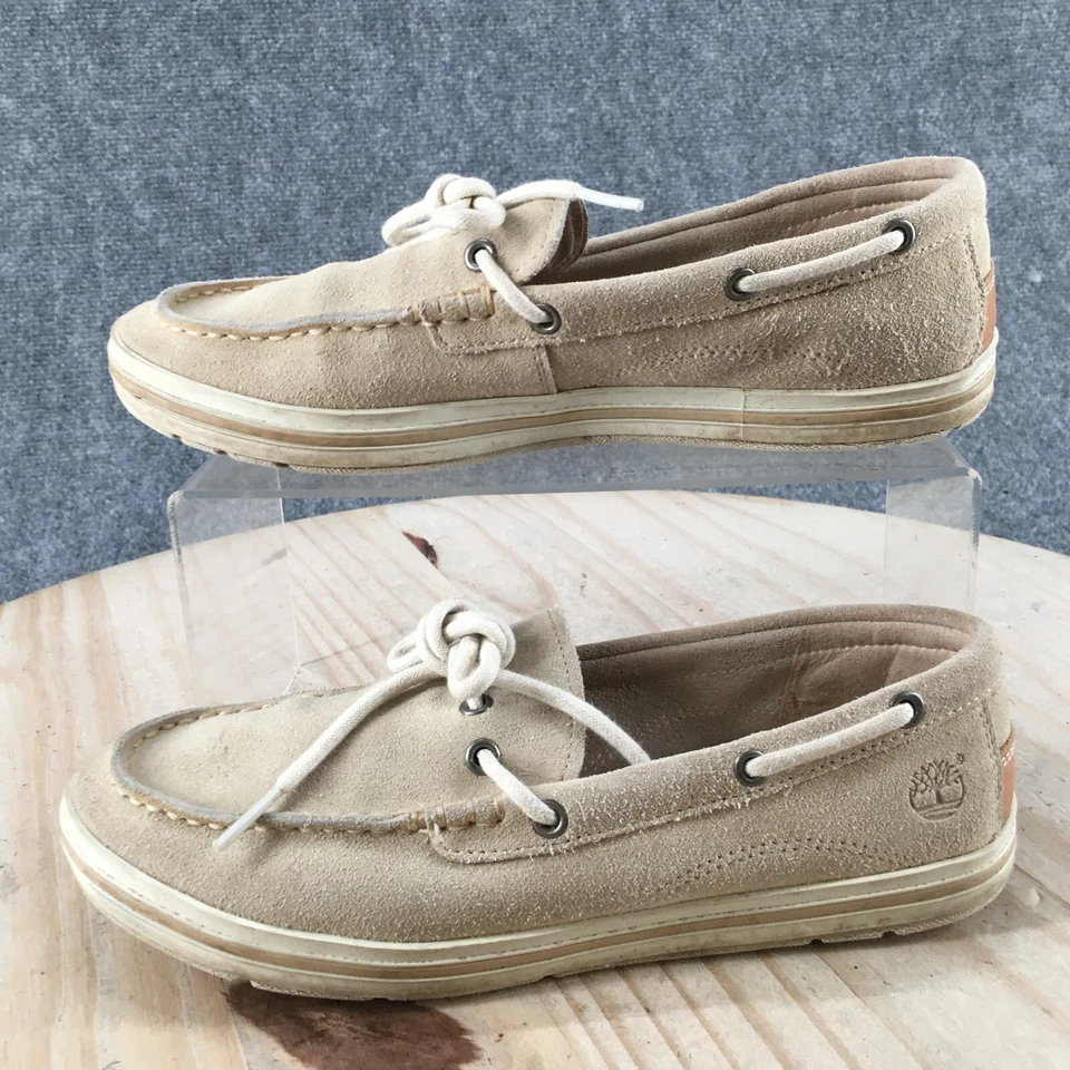 Timberland Zapatos Mujer 7 Earthkeepers Coscobay Barco Beige Con Cordones Informales 3954R Foto 2 de 4