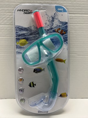 Bestway Hydro Swim Child Age 3+ Fun Snorkel 2 Pc Set Blue Unisex New Sealed