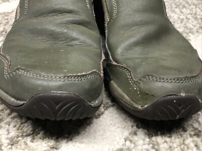 Merrell Boulder Ventilator Greenish Leather Mesh Slip-On  display picture 1
