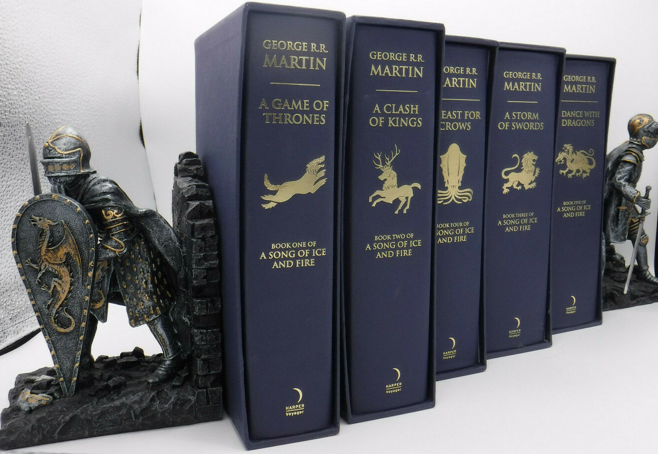 A game of thrones Blue UK Slipcase Set 1st George R R martin | eBay