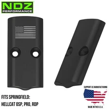 NDZ Springfield Hellcat OSP Pro RDP RMSc Cover Plate Aluminum Engraved Silver
