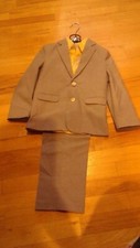 NWT GEOFFREY BEENE BOYS SUIT JACKET PANTS SHIRT TIE GREY 6