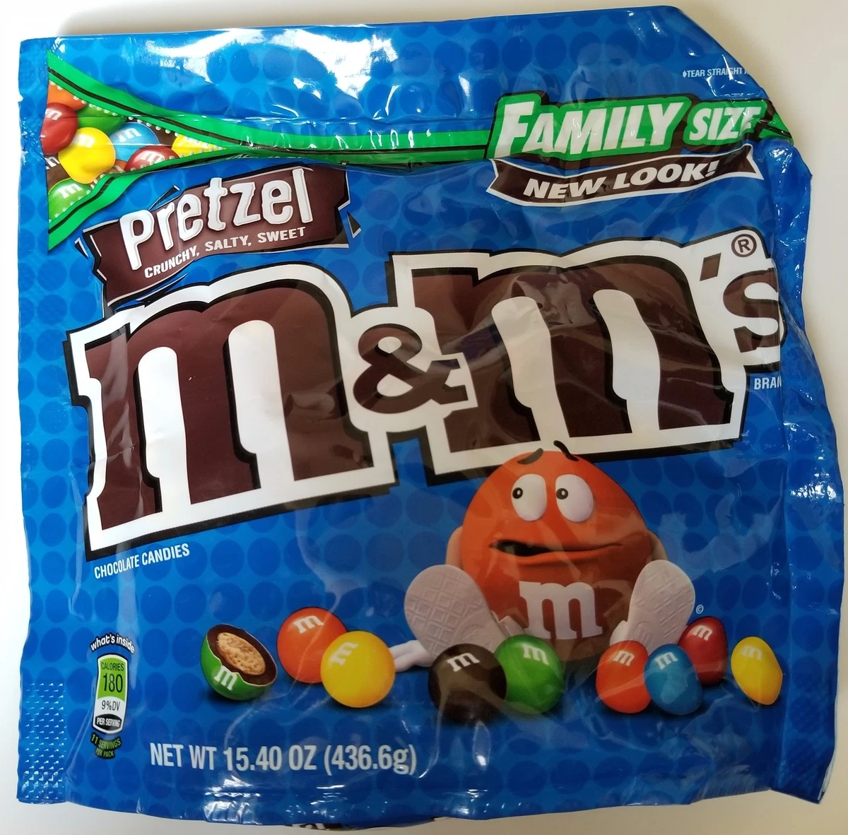 NEW Sealed Pretzel M&M's Family Size 15.40 oz Bag