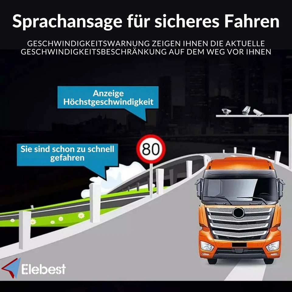 Elebest City 70A GPS Navigationsgerät 7 Zoll Europa PKW LKW Wohnmobil komfortabe - Bild 2 von 4