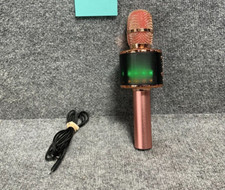 Bonaok Wireless Bluetooth Handheld Karaoke Microphone Rose Gold Used