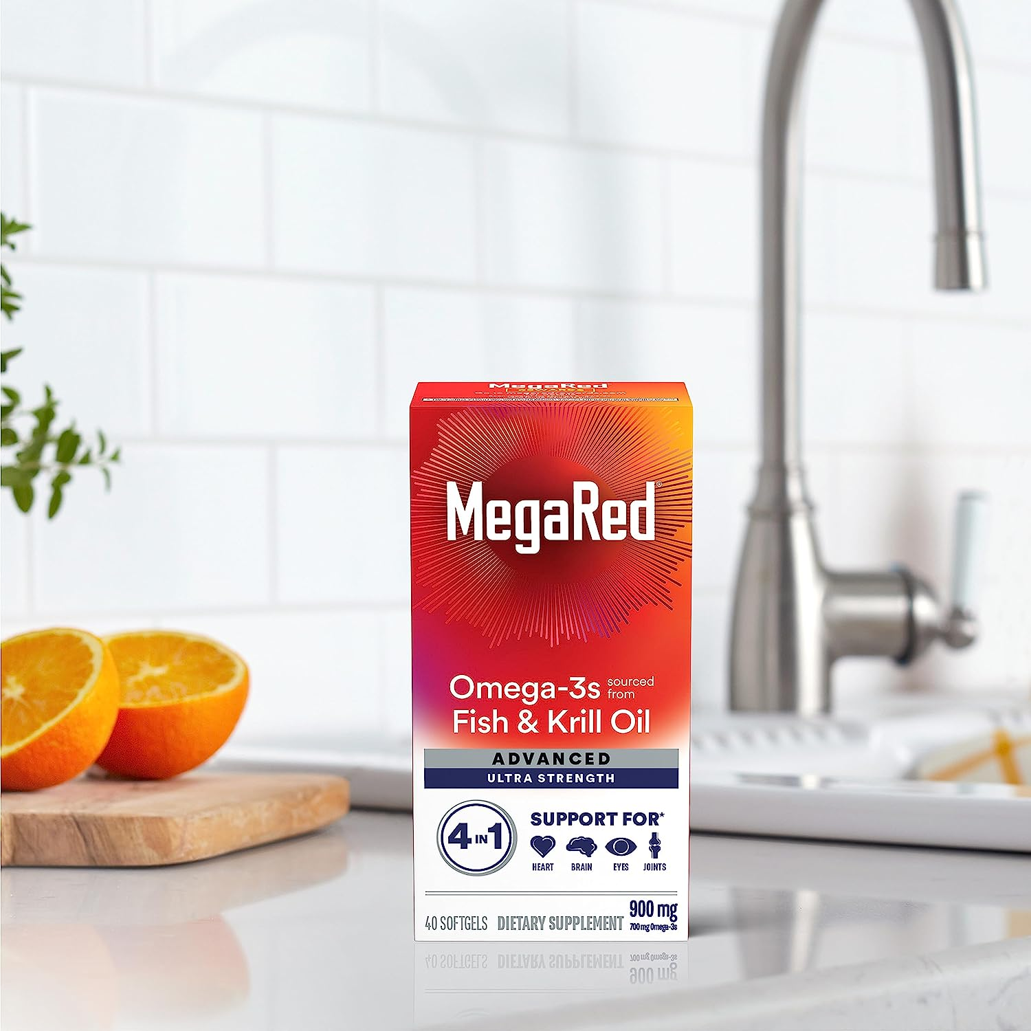 Megared Fish Oil + Krill Oil 900Mg Omega 3 Supplement with EPA & DHA