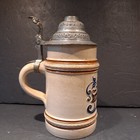 Antique German Beer Stein Pewter Lid 'Zum Wohlsein' — photo 2