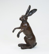 Solid Bronze - Hot Cast - Seated Hare  - Steve Langford