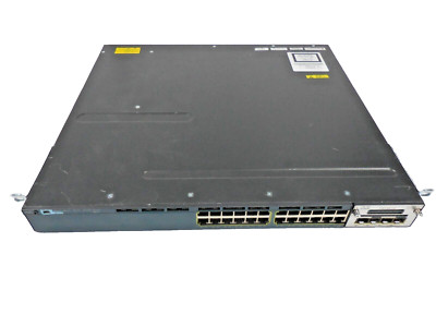 Cisco Catalyst 3560-X 24 Port  WS-C3560X-24P-S W/Ears Tested Working And Wiped