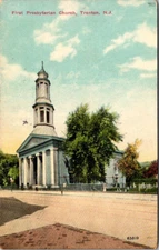 First Presbyterian Church Trenton New Jersey Street View 1912 Postcard DB