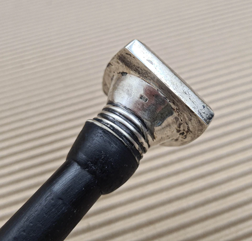 Vintage Walking Stick Cane Silver 800 - Image 4 of 4
