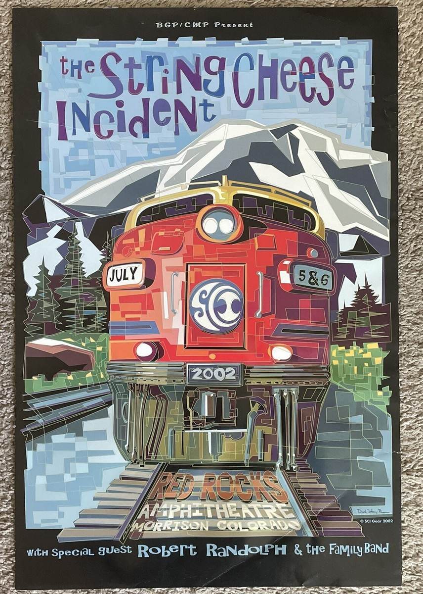 String Cheese Incident Original Concert Poster 2002 Red