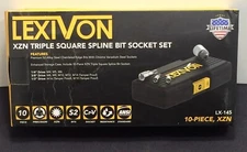 Lexivon 10 Pc XZN Triple Square Spline S2 Alloy Bit Socket Set LX-145