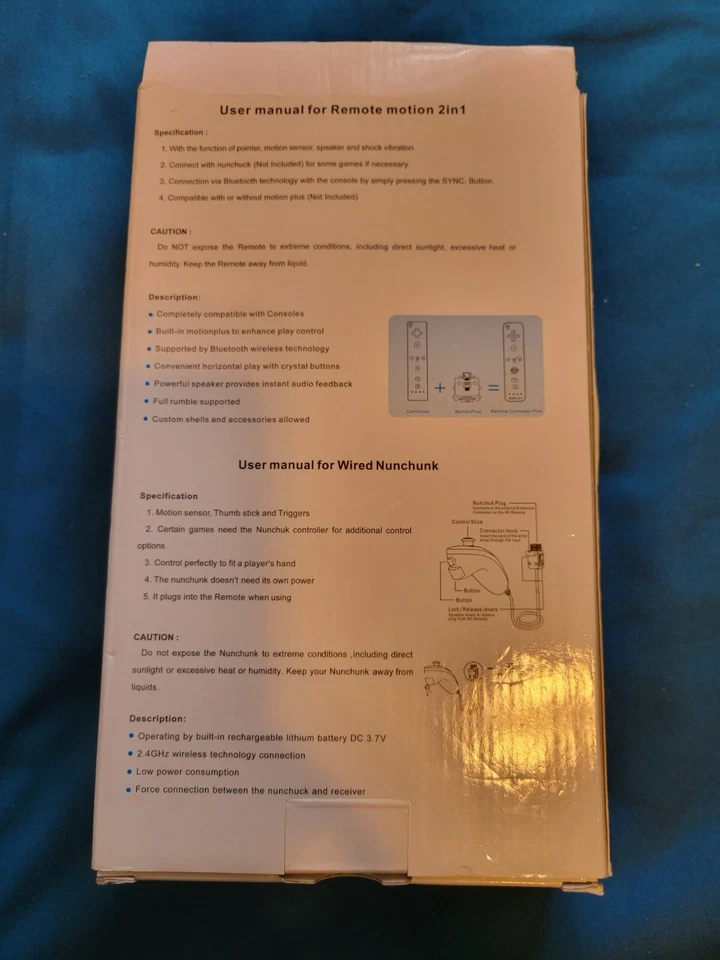 Brand New Black Built in Motion Remote Control  wired Nunchuck For Nintendo Wii - Image 2 of 2