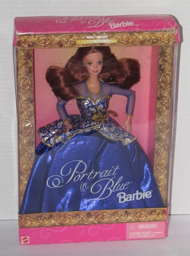 Vintage Mattel 1997 Portrait In Blue Barbie Doll Wal-Mart Special Edition