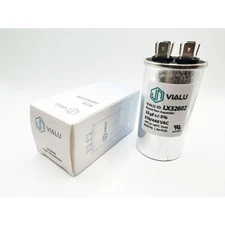VIALU - 15 uf/MFD 370 VAC volts Round Run Capacitor 50/60 Hz