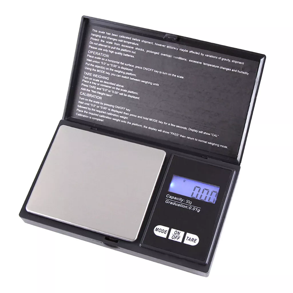 Digital Scale 50gx0.01g Electronic Jewelry Herb Gram Weight Kitchen Food