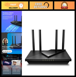 Double bande WiFi 6 Routeur AX1800, Internet Gigabit, Mesh facile, Alexa Compatible, C