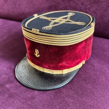 INCREÍBLE Tropas Marinas Coloniales Francesas Médicas CORONEL KEPI talla 60, Indochina 1946