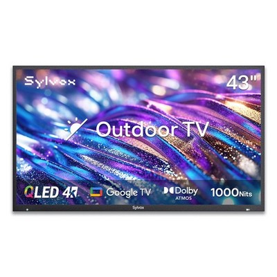 Sylvox 43-Zoll-Smart-TV für den Außenbereich mit Google, 4K-QLED und Dolby Atmos