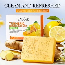 Lemon Turmeric & Kojic Acid Brightening Soap, Dark Spot Remover,Whitening Soap