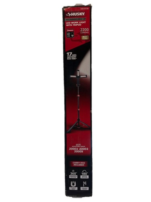#ad Husky Rechargeable LED Work Light W Tripod Removable Base 2200 Lumens K40437 $64.95