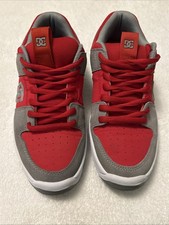 DC Lynx Zero Skate Shoes,Red/Grey.Sz Ms 7/ Ws 8.5,Cleaned/Sanitized.EUC.