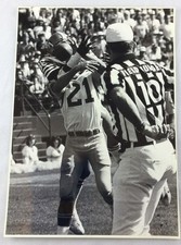 NFL 1980 SF Examiner 49ers Wire Photo-49er Freddie Soloman; Rams Nolan Cromwell