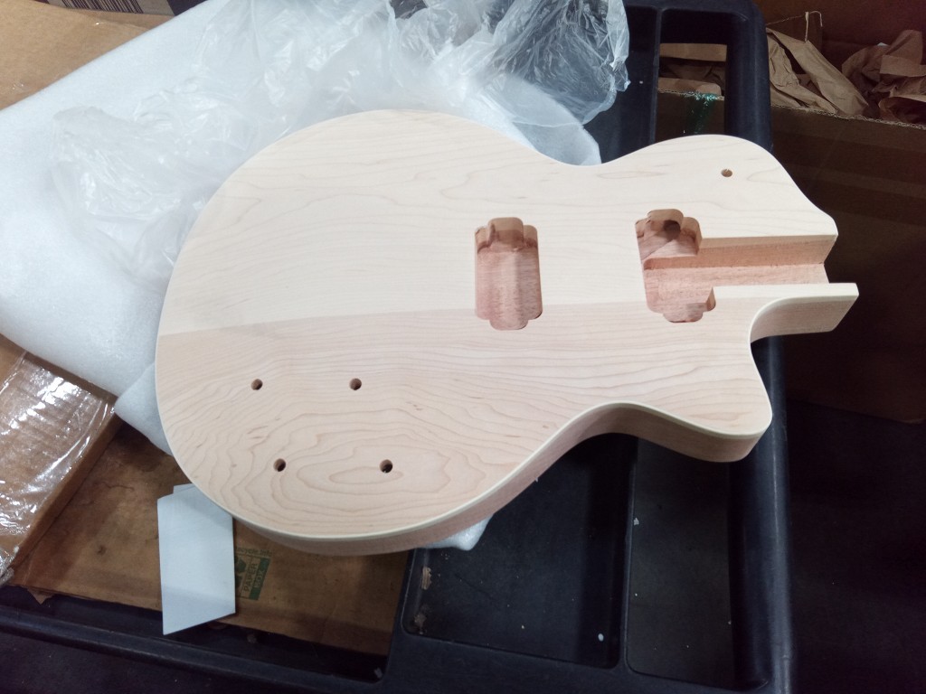 DIY Electric Guitar Body Mahogany Maple Top Replacement Unfinished