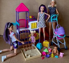 Barbie Climb N Explore Skipper Babysitter + Pram Baby Playset Bundle