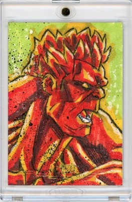 2025 Topps Marvel Studios Chrome Red Hulk Sketch Card Artist Jeffrey C. Benitez