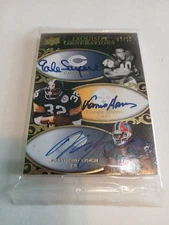 2008 UPPER DECK EXQUISITE FOOTBALL-EXQUISITE GENERATIONS SAYERS,HARRIS,LYNCH AUT