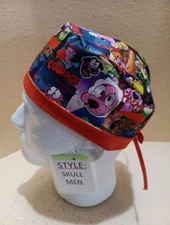Courage the Cowardly Dog Men's Skull/Chemo Surgical Scrub Hat/Cap Handmade