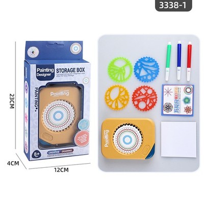 Spirograph Deluxe Tin Set Draw Spiral Designs Interlocking Toys Gears Wheels9x=