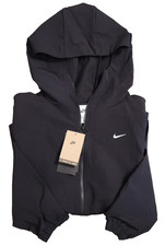 Nike Sportswear Everything Wovens Women's Oversized Hooded Black Jacket Sz M New