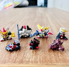 Vintage BANDAI Gashapon SD Gundam Superior Defenders 7x Lot Toy Figure Japan