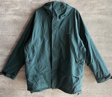 Vintage Moonstone GORE-TEX Green Nylon Hooded Rain Jacket Size L Made in USA