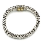 John Hardy Sterling 18K Size 6.75 Two-Tone Classic Chain Woven Bracelet #S5666-5 — photo 3