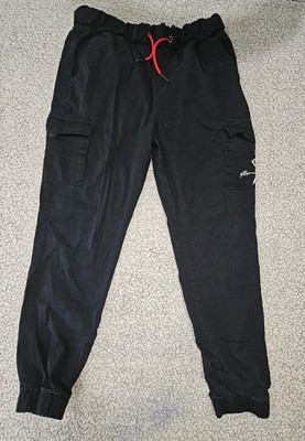 Y2K Marc Ecko Cut & Sew Jogger Pants Men's L Black Drawstring Elastic Pockets