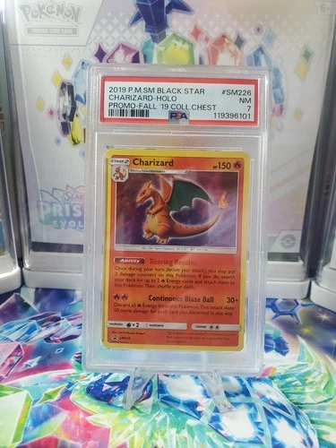 Pokemon - CHARIZARD SM226 HOLO BLACK STAR PROMO NM - PSA 7