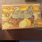 Vtg 73 AVON Nesting Hen Soap Dish & 4 Hostess Soaps Original Box Milk Glass Farm