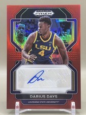 2022 Prizm Draft Picks Darius Days Auto Red /199 - LSU Tigers