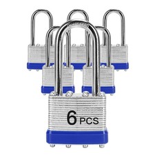 Padlocks Same Key Lqyn 6 Pcs Laminated Keyed Padlock 1-9/16 40Mm Keyed Alike