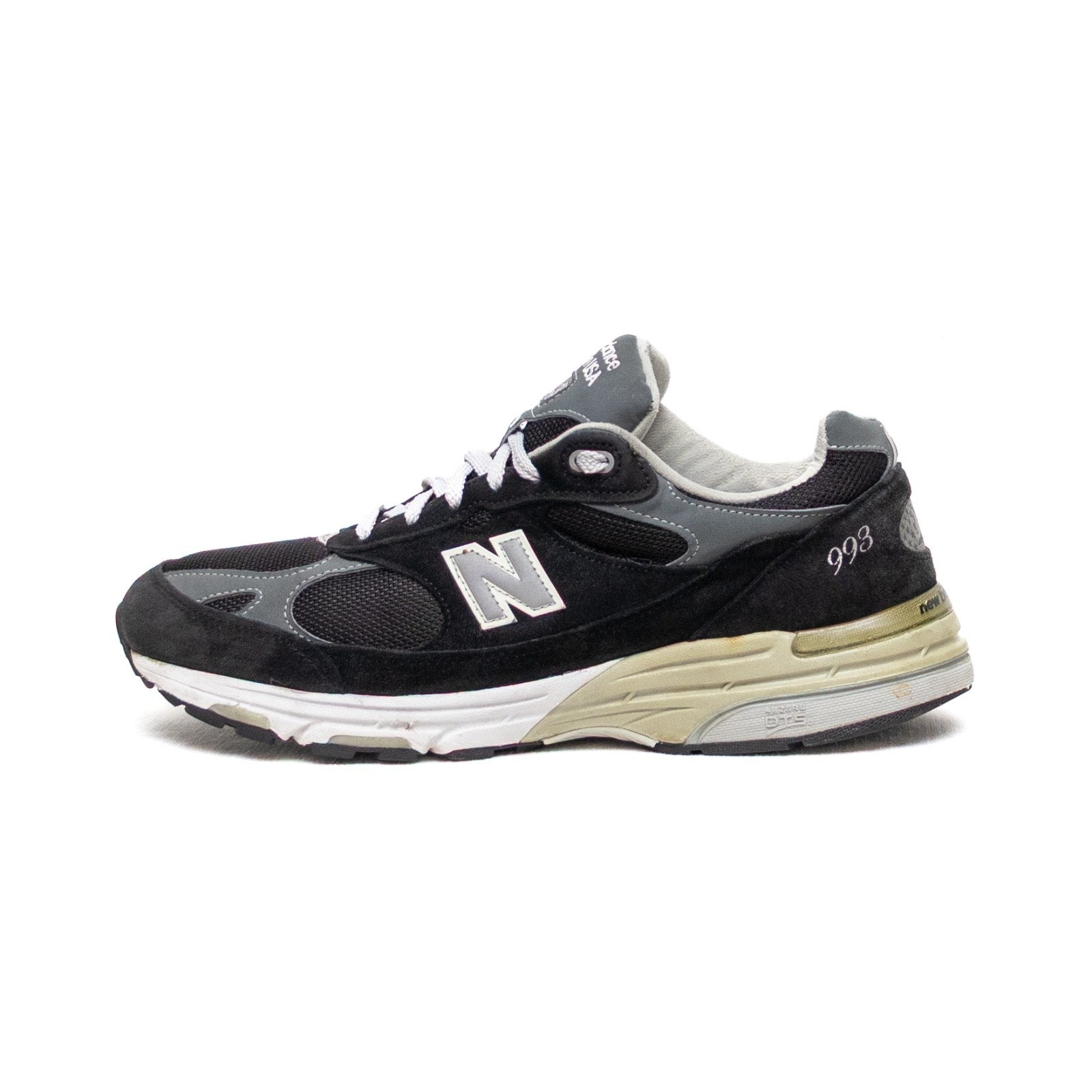 SAOLA New Balance 993 Scarpe da Corsa Sneakers Nero Grigio MR993BK Made In USA Uomo 11 5