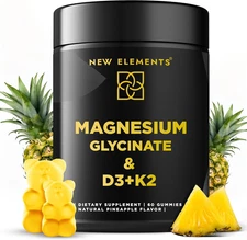 Calm Magnesium Glycinate Gummies 500Mg with High-Potency Vitamin D3 10000Iu & Vi