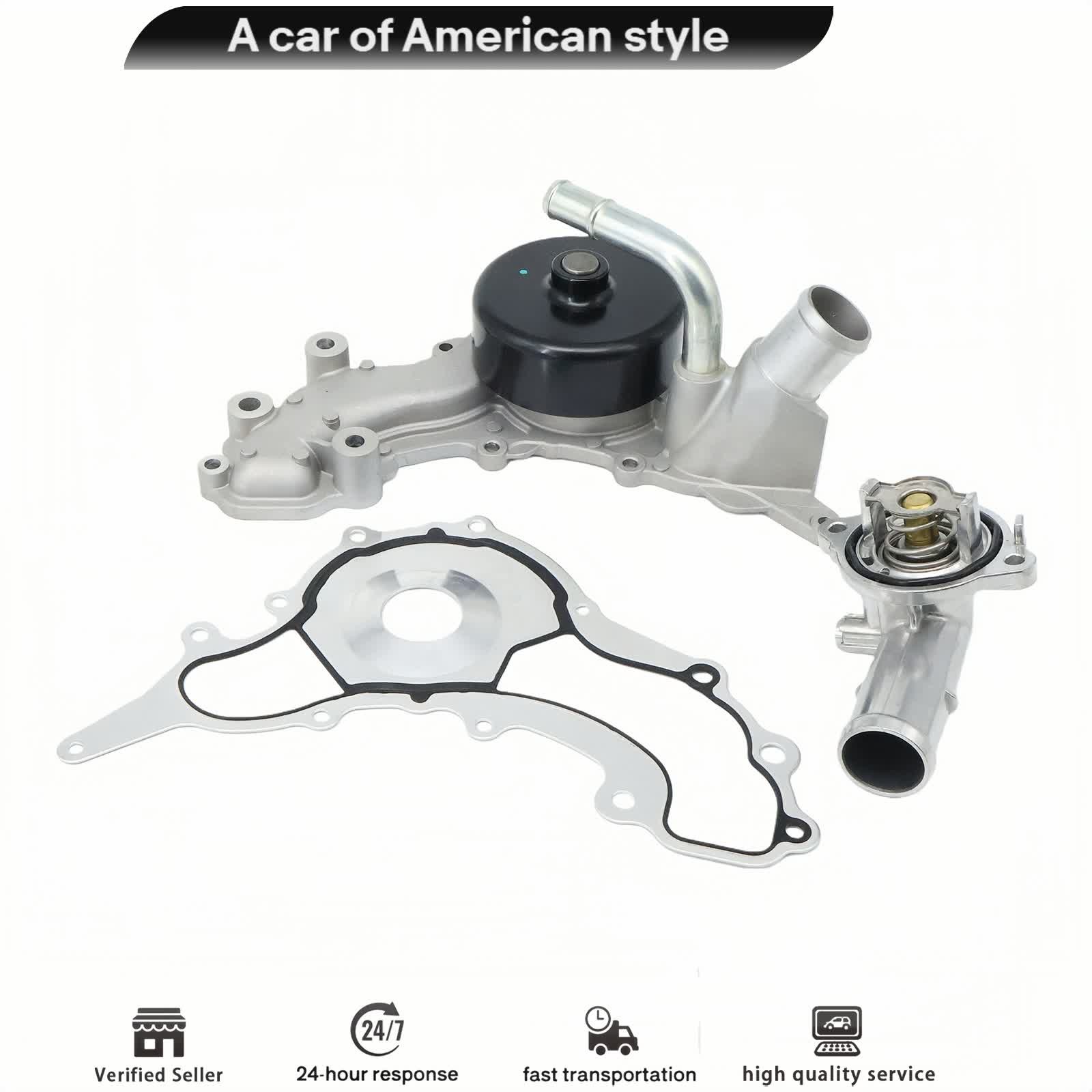 Engine Water Pump+Thermostat Housing for Maserati Quattroporte Ghibli 3.0 V6