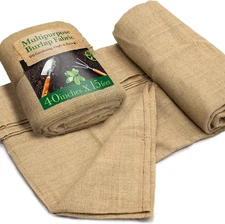 40" X15 Feet Gardening Burlap Roll - Multipurpose Natural Burlap Fabric, High De