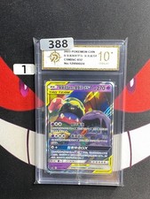 (9-1)-Pokemon Chinese Card Muk & Alolan Muk GX CSM2bC 032/150 RR Holo-P gold 10