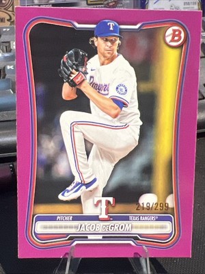 2026 Bowman Jacob DeGrom fuchsia /299 #64 Texas Rangers