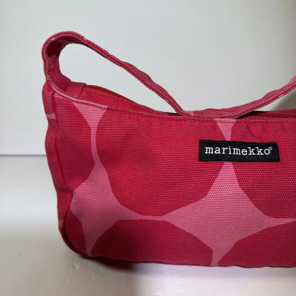 Bolso de Hombro Marimekko Rosa Sobre Rosa Kivet Usado Ver Fotos Para Letreros de Uso Foto 2 de 4